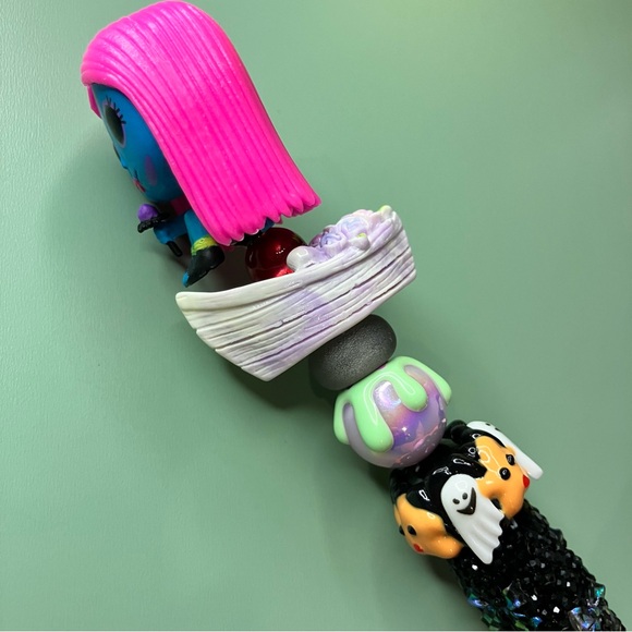 Nightmare Before Christmas Sally Repurposed Funko Handmade Rhinestone Beaded Pen - Picture 5 of 9